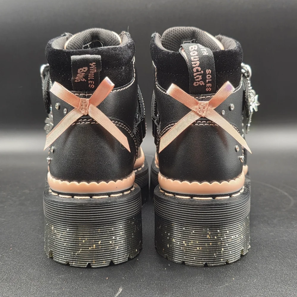 Dr. Martens Women's Caitie Leather Buckle Platform Boot